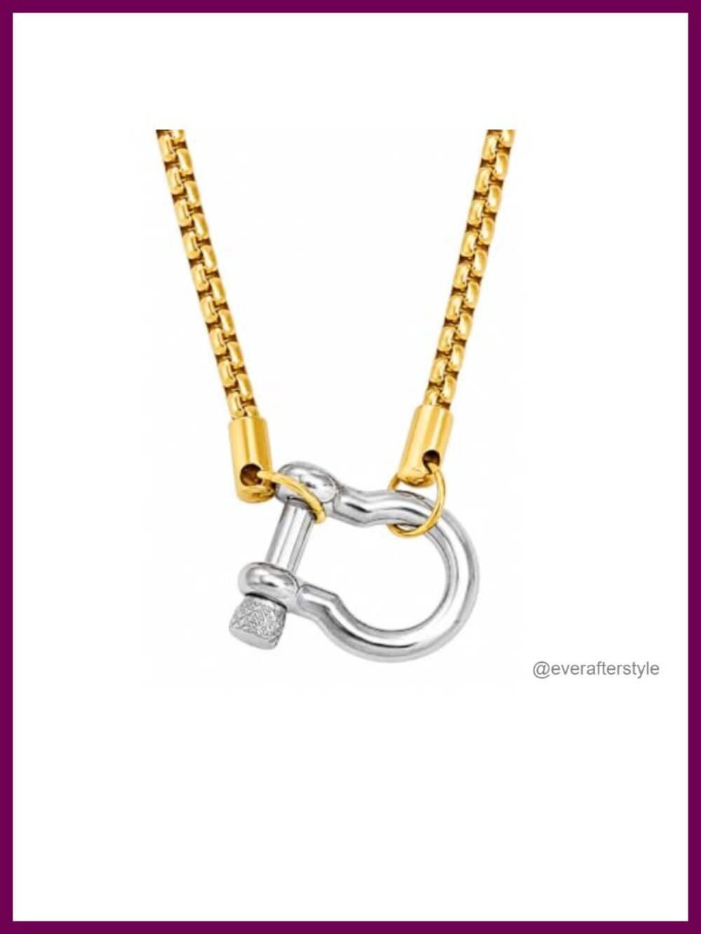 Horseshoe Pendant Necklace S925 Silver Plated Stainless Steel Equestrian